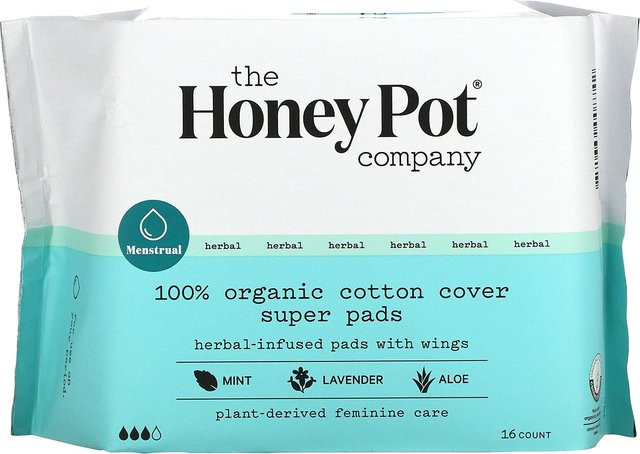 The Honey Pot Company Bio-Super-Kräuterpads, 16er-Pack, Damen - Bild 1