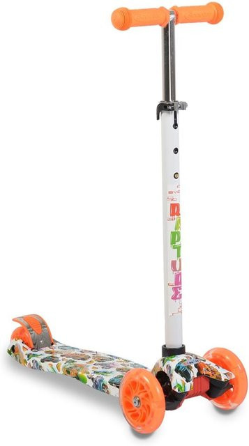Byox Rapture Scooter Kinderroller aus Alu mit Leuchträdern orange ab 3 Jahren - Bild 1