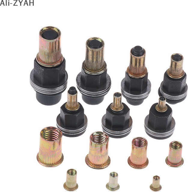 10-teiliges Handniet-Mutter-Werkzeug-Set mit M3-12 Mutterköpfen in Multicolour für DIY-Reparatur und Installation - Bild 1