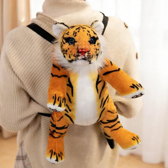 Yiran toy Kreativer Tiger Leopard Plüsch Rucksack, 36cm - Bild 1