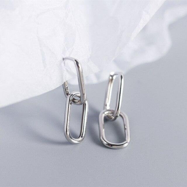 Ohrring 925 Silber, Geometrische Charme, Damen - Bild 1