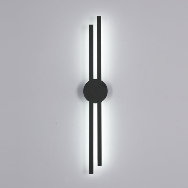 Moderne LED-Wandleuchte Riserva in Schwarz aus Aluminium für Innenbereich mit Up-Down-Lichteffekt - Bild 1