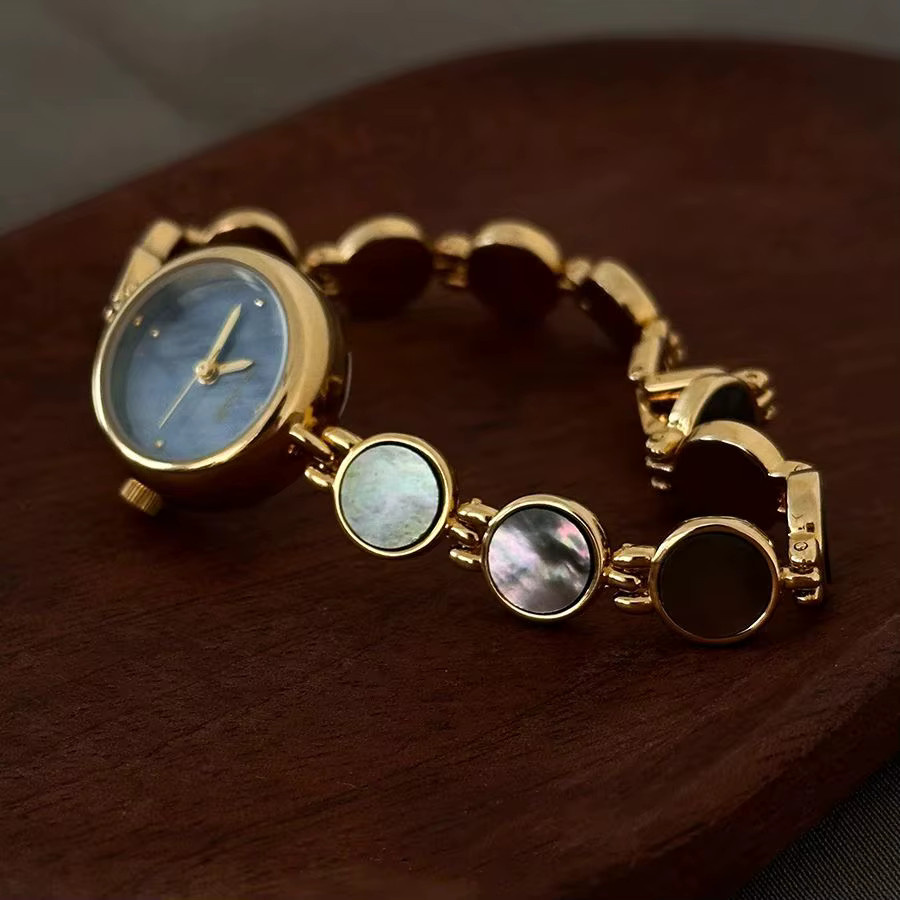 BS bee sister Armbanduhr, Quarz, Edelstahl, Gold, Blau, Damen - Bild 2