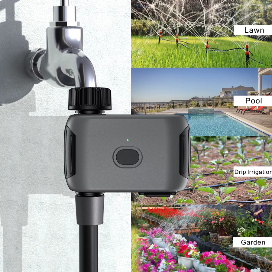 Insoma Wifi Sprinkler Timer Smart Bewässerungssystem mit App-Fernsteuerung für Garten und Rasen, Grau - Bild 6