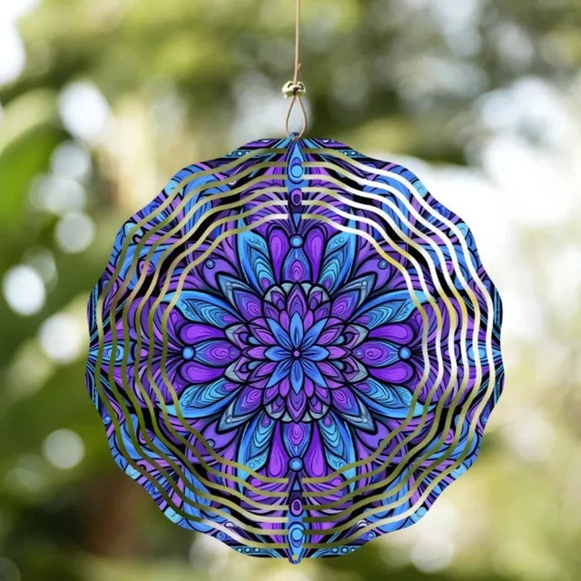 Hello Young Böhmischer Mandala-Windspinner aus Metall in Multicolour für Garten und Balkon - Bild 1