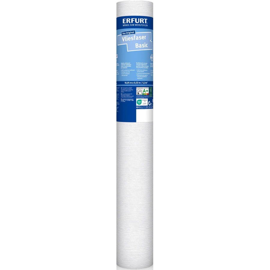 Erfurt Vliestapete Basic 107, weiß, gestreift, B: 53 cm, L: 1005 cm - Bild 2
