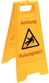 Sprintus Warnschild Achtung Rutschgefahr in Gelb Schwarz Rot - Bild 1