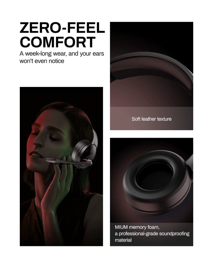 Acer K2 Gaming-Headset kabellos mit Bluetooth und Mikrofon in Schwarz-Grün für PC und PS4 - Bild 4