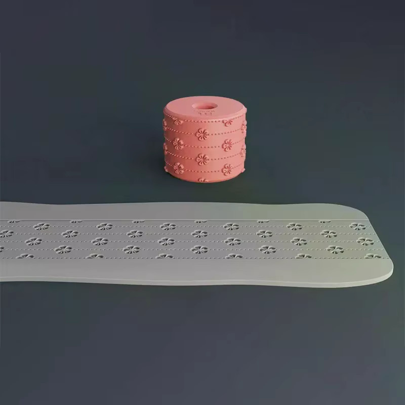 HELTC Ton Stempel Roller mit geometrischem Blumenmuster für Keramik und DIY Tonarbeiten aus Kunststoff - Bild 1