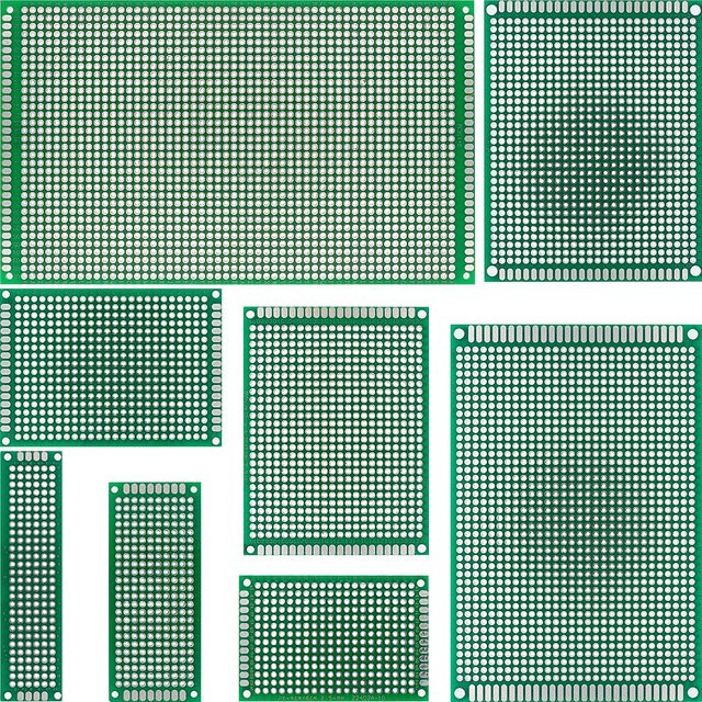 AITEWIN ROBOT Universal Prototyp PCB Board Doppelseitig für Arduino, Grün, verschiedene Maße (9x15 cm, 8x12 cm, 7x9 cm, 6x8 cm, 5x7 cm, 4x6 cm, 3x7 cm, 2x8 cm) - Bild 1
