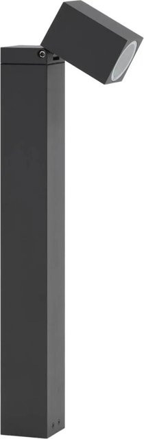 Lindby Außenleuchte Othil moderne Pollerleuchte aus Aluminium in Schwarz oder Grau, IP44 wetterfest, GU10, für Garten und Terrasse - Bild 1
