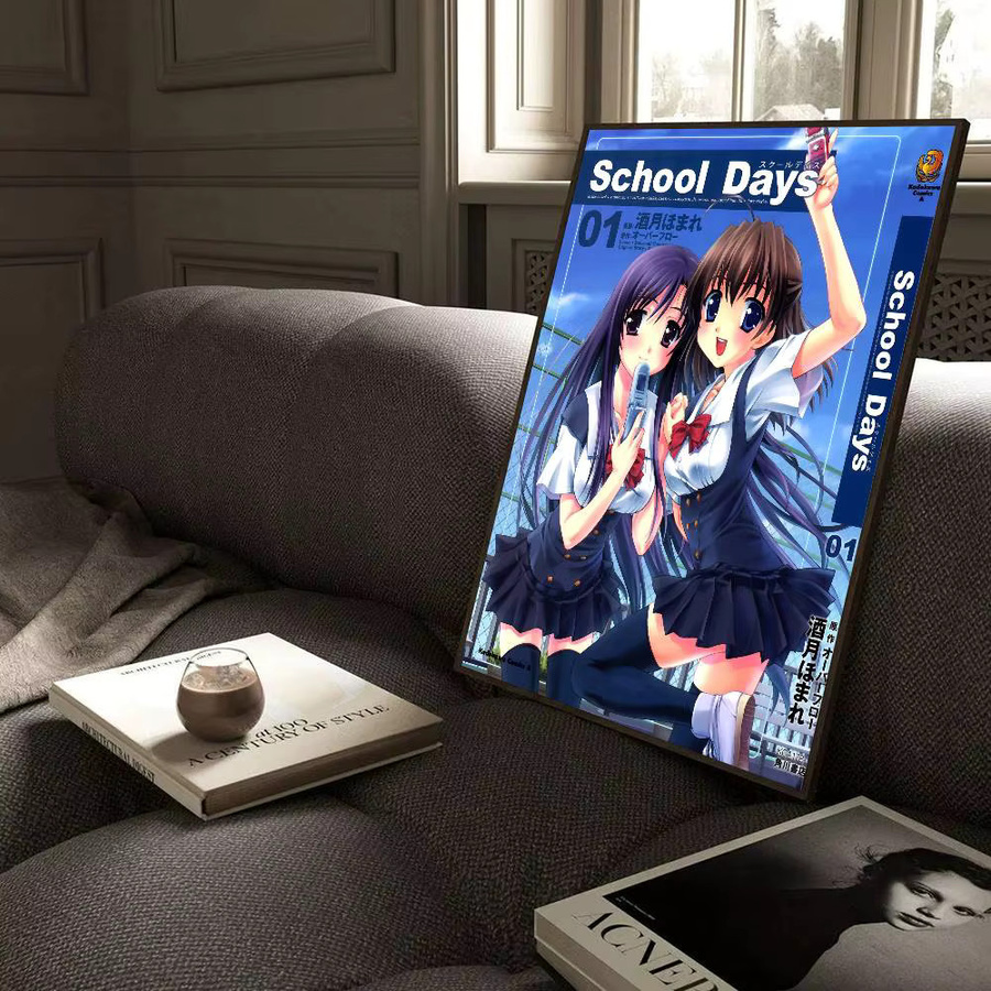 Potdemiel Vintage Anime S-School Days Katsura Kotonoha DIY Sticky Poster für deine Dekoration von Zuhause, Bar oder Café - Bild 3