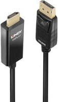 Lindy DisplayPort auf HDMI Adapterkabel in Schwarz mit 4K Unterstützung und HDR, Länge: 2,0 m - Bild 1