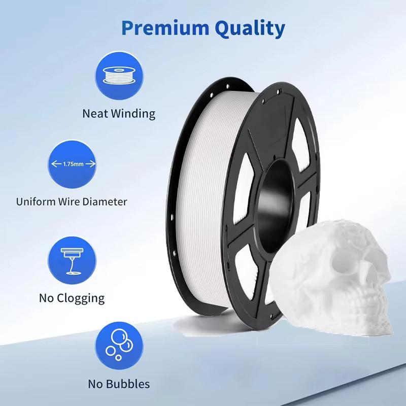 3D Maliang PLA-Filament für FDM 3D-Drucker, Durchmesser 1,75 mm, Marmor-Optik in Schwarz, Weiß oder Rot - Bild 3