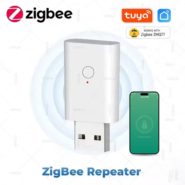 Tuya ZigBee 3.0 Signal Repeater USB Signal Verstärker in Weiß für Smart Home Automatisierung mit Smart Life App und Z2MQTT - Bild 1