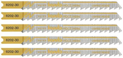 Kwb 620235 Stichsägeblätter HCS für Holz und Kunststoff mit Universalschaft, Profi-Pack, Silber - Bild 1