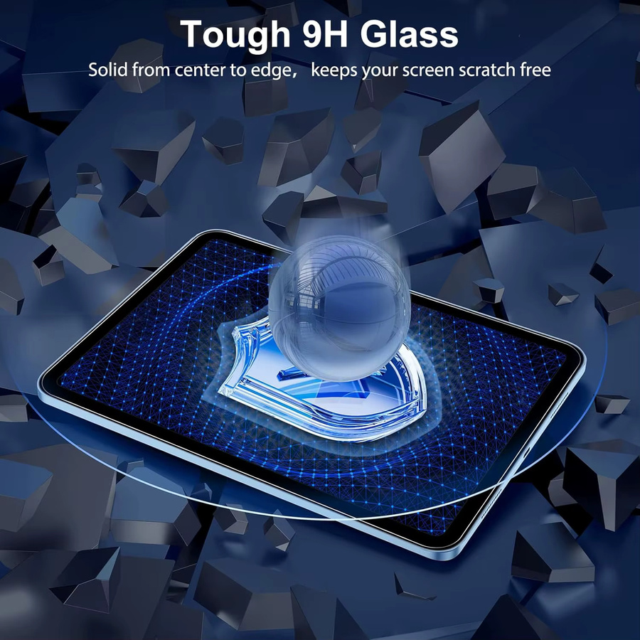 2 Stück Gehärtetes Glas Displayschutzfolie für Apple iPad Pro 11 12.9 13 M5 M4 Air M3 10. Gen 7. 8. 9. Gen 10.2 Mini 6 in Transparent - Bild 4