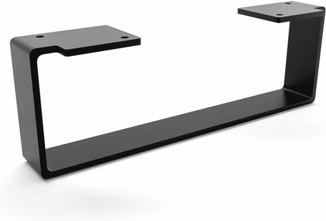 HEVVA Möbelbein LUXEMBURG in Schwarz matt, Höhe: 10 cm, Tiefe: 30 cm - Bild 1
