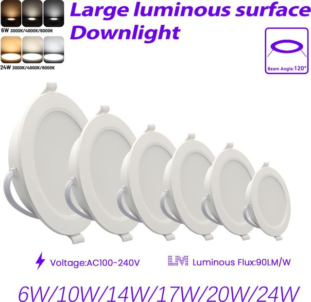15er Set Gatetop LED-Einbau-Downlights in Weiß mit 3 Farbmodi (Kaltweiß, Warmweiß und CCT) für AC100-240V - Bild 1