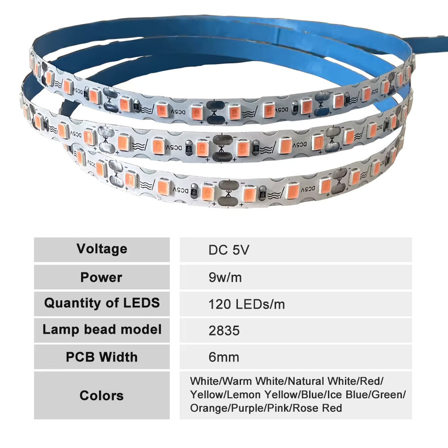 FUNZENXIN S-Form LED Streifen RGB Multicolour, 120 LED/m, Breite: 6 mm, flexibel und biegbar für DIY Neon Zeichen - Bild 2