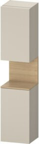 Duravit Hochschrank Qatego mit 2 Glastüren in Beige Matt, B: 40 cm, T: 36 cm, H: 176 cm - Bild 1