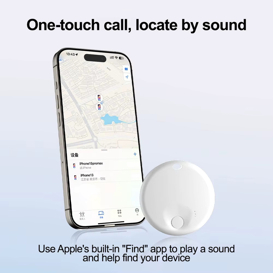 Dual System Smart Tag Google Find My Device GPS-Tracker für Android und iOS in Schwarz - Bild 2
