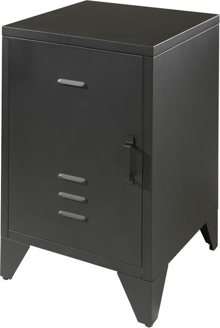 BRONXX Nachtkonsole im Industrial-Look aus Metall in Schwarz, H: 154 cm, B: 154 cm, T: 154 cm - Bild 1