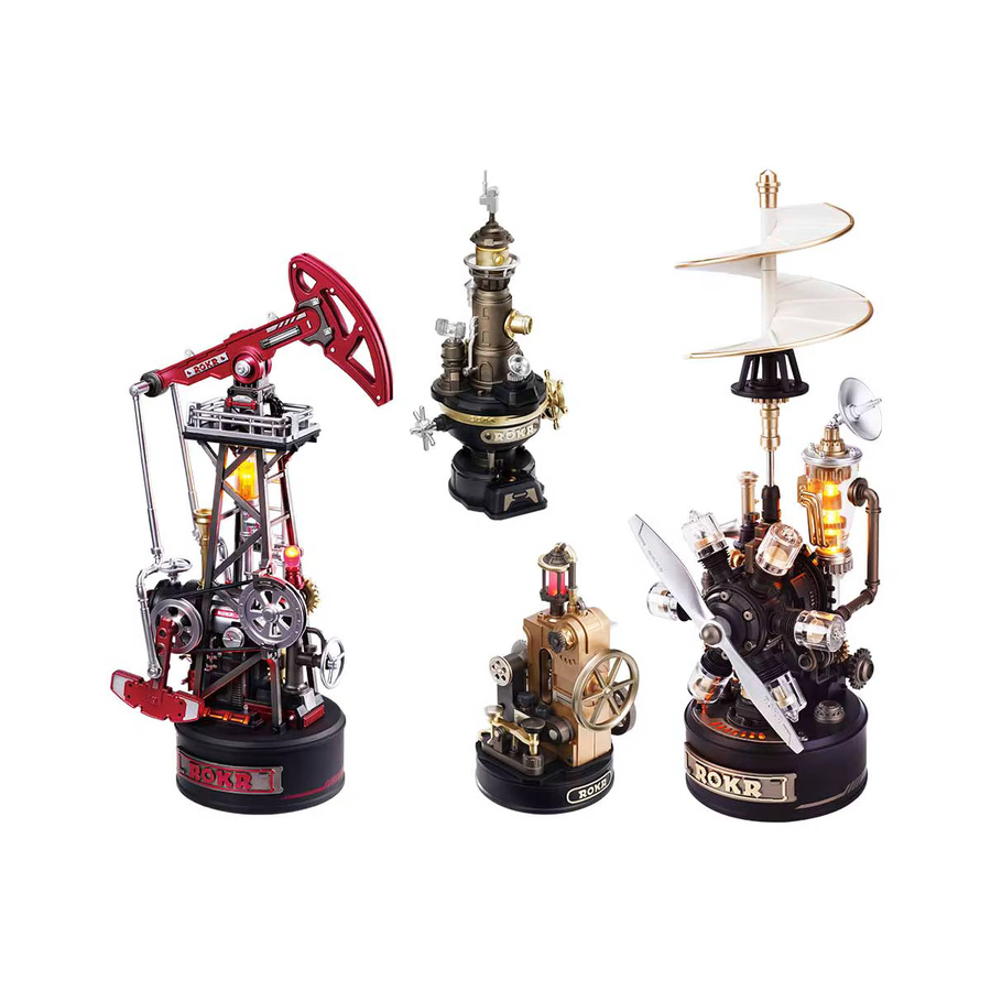 ROBOTIME ROKR Industrial City Series, 3D-Puzzle, Holz, mechanisches Steampunk-Modell - Bild 5