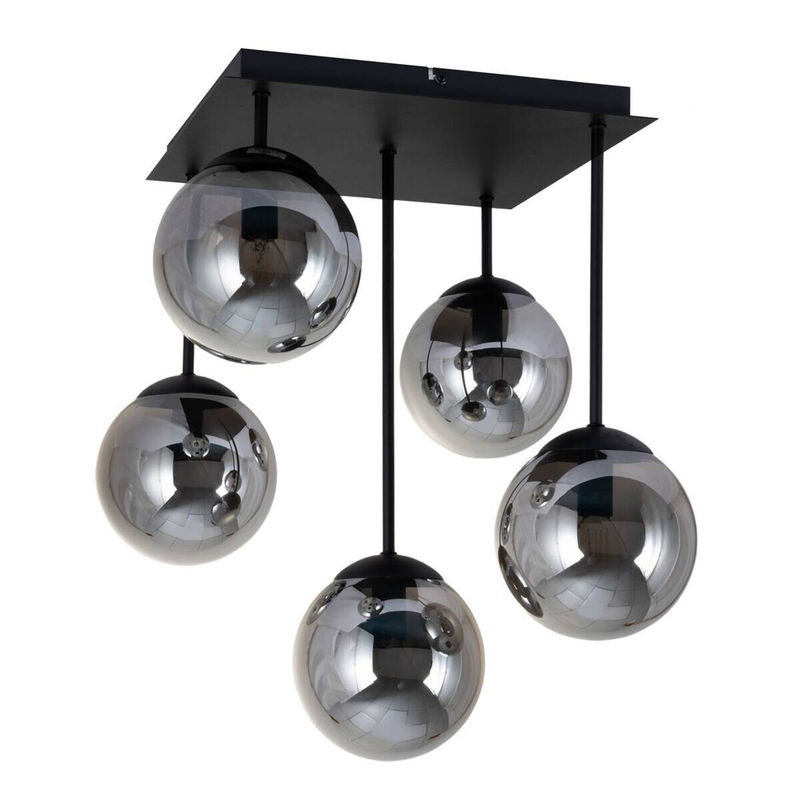 POCOline Deckenleuchte Space in Schwarz mit Glas, B/H/T: 40 x 50 x 40 cm, E14, 5 Fassungen - Bild 4