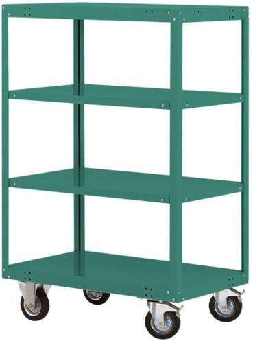 Manuflex TRANSOMOBIL TP4183.0001 Etagenwagen aus Stahl in Grau und Grün, B/T/H: 120,0 x 154,5 x 80,0 cm - Bild 1