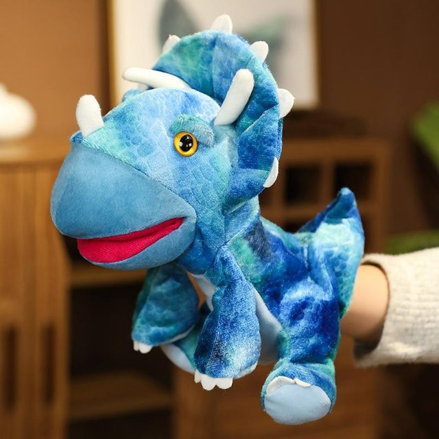 Yiran toy Dinosaurier Triceratops Plüschpuppe, 25cm, ab 14 Jahren - Bild 1