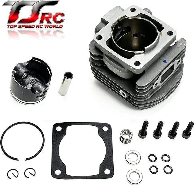 Upgrade 38CC Motor 4 Bolzen Zylinder oder Kolbenring 40 mm für 1/5 Rc Auto, Metall, Grau - Bild 1