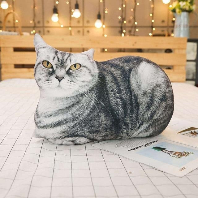 Binchi Keji Travel Simulation 3d Plüsch Katze & Tiger Kissen, Kuscheltiere, 50cm, ab 12 Jahre - Bild 1