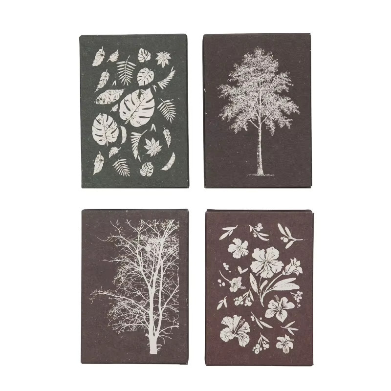 JIANQI Holzstempelset mit Pflanzen- und Baummotiven für DIY-Kartenherstellung und Scrapbooking - Bild 4