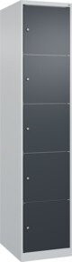 C+P Schließfachschrank Classic PLUS mit 1 Abteil in Anthrazitgrau und Lichtgrau, H x B x T: 185 x 40 x 50 cm - Bild 1