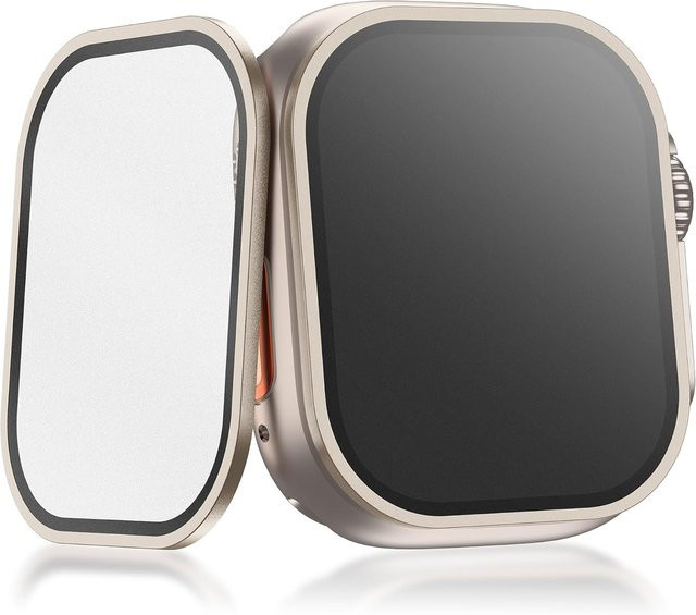 Apple Bildschirmschutz Titan-gehärtete Glasfolie mit Metallrahmen, 49 mm - Bild 1