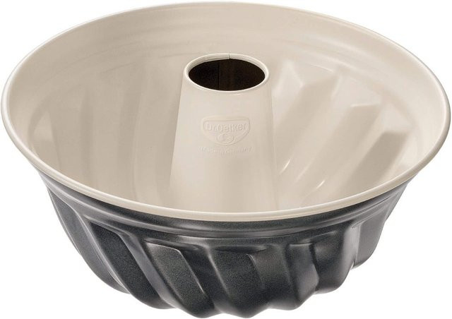 Dr. Oetker Back-Trend Gugelhupfform aus Keramik, Beige/Grau, Durchmesser: 22 cm - Bild 1