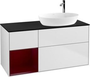 V&B Waschtischunterschrank Finion mit Wandbeleuchtung, Weiß lackiert, B/T/H: 120 x 50,1 x 60,3 cm - Bild 1