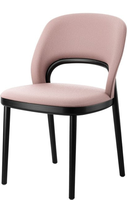 Thonet Stuhl 520 P aus Buche mit Stoffbezug in Pink - Bild 1