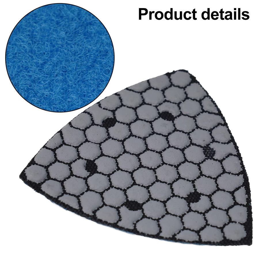 Vibratite Dreieck Schleifpad Dry Emery zum Polieren von Granit, Marmor, Beton und Stein, Durchmesser: 90 mm - Bild 2