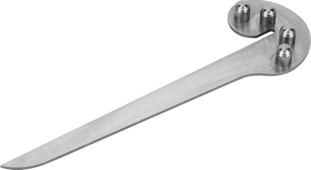 Igeteck Mittelmessgerät aus Edelstahl als tragbares Markierungswerkzeug für die Holzbearbeitung in Weiß und Silber - Bild 1