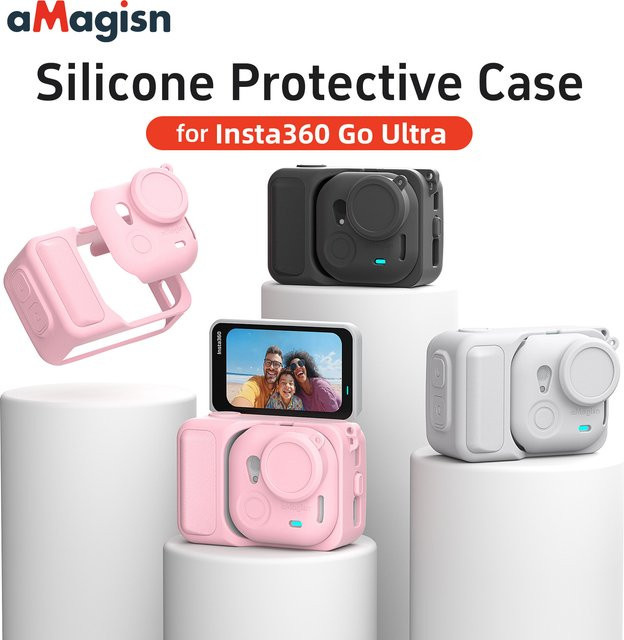 aMagisn Silikon-Schutzhülle für Insta360 GO Ultra, stoßfestes und rutschfestes Kamera-Zubehör - Bild 1
