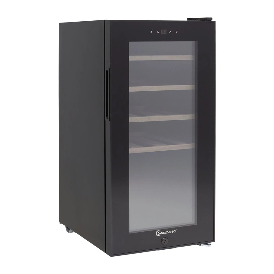 Sommertal Weinkühler WK50 mit Glastür, Schwarz, 50 l - Bild 2