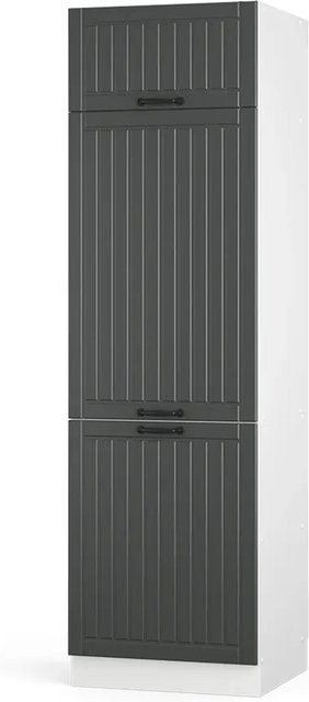 Vicco Fame-Line Kühlumbauschrank Hochschrank für die Küche in Anthrazit/Weiß, B/T/H: 60 x 58 x 206,8 cm - Bild 1