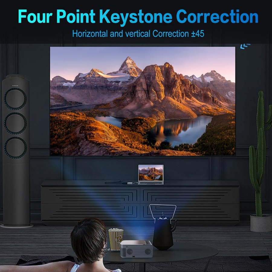 Honor Electronics Heimkino Projektor mit Full HD 1080P, Android 9.0, WiFi und Bluetooth in Grau - Bild 5