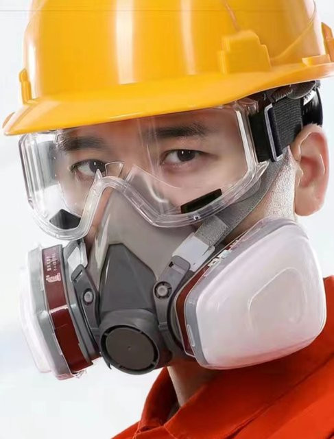 6200 Half Face Atemschutzmaske für industrielle Farbsprays und chemische organische Dämpfe in Grau - Bild 1