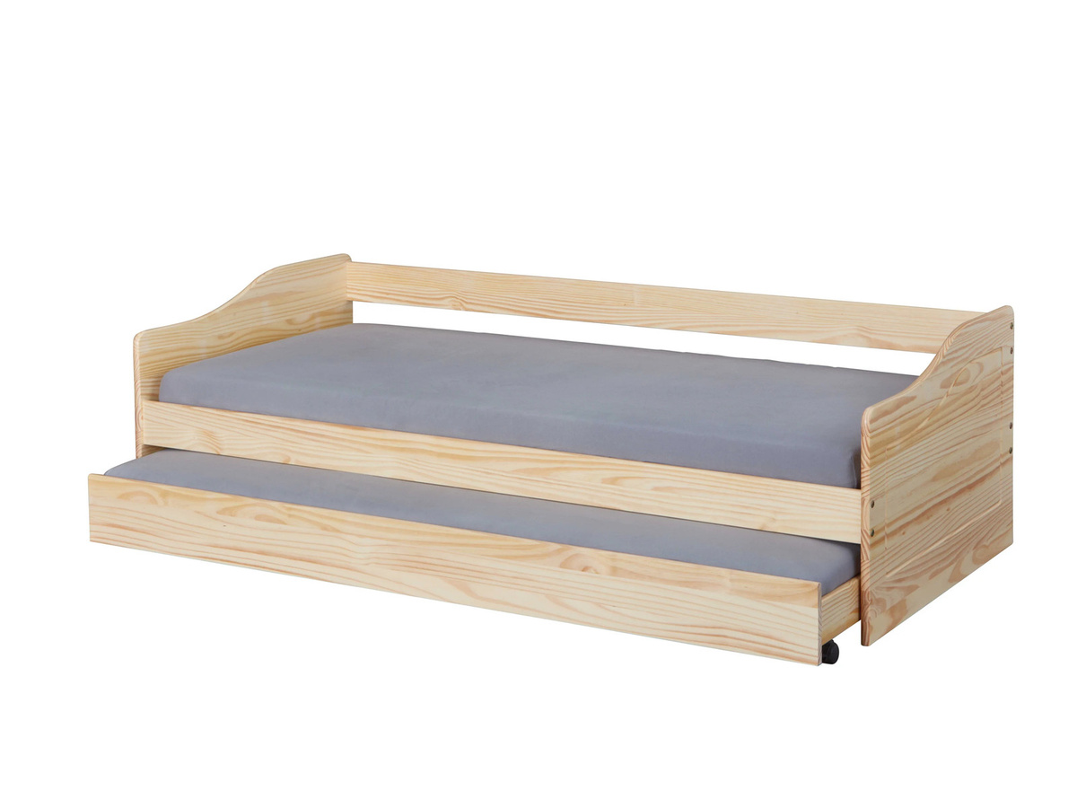 Inter Link Funktionsbett Leonie Kinderbett aus Kiefernholz mit Ausziehbett und Lattenrost B/T/H: 90 x 200 cm, Farbe: Natur - Bild 3