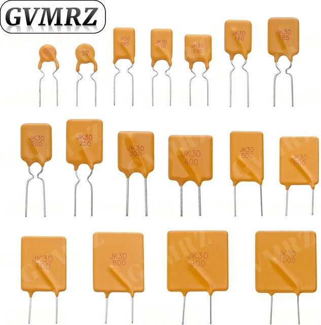 Ruef JK30 Selbstrücksetzbare Sicherungen PPTC Set mit 10 Stück in verschiedenen Stromstärken von 0,9A bis 10A bei 30V - Bild 1