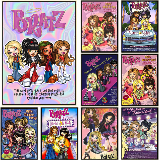 Bratz Cartoon Retro Poster als Papierdruck für deine Wanddekoration im Wohnzimmer oder Café - Bild 1