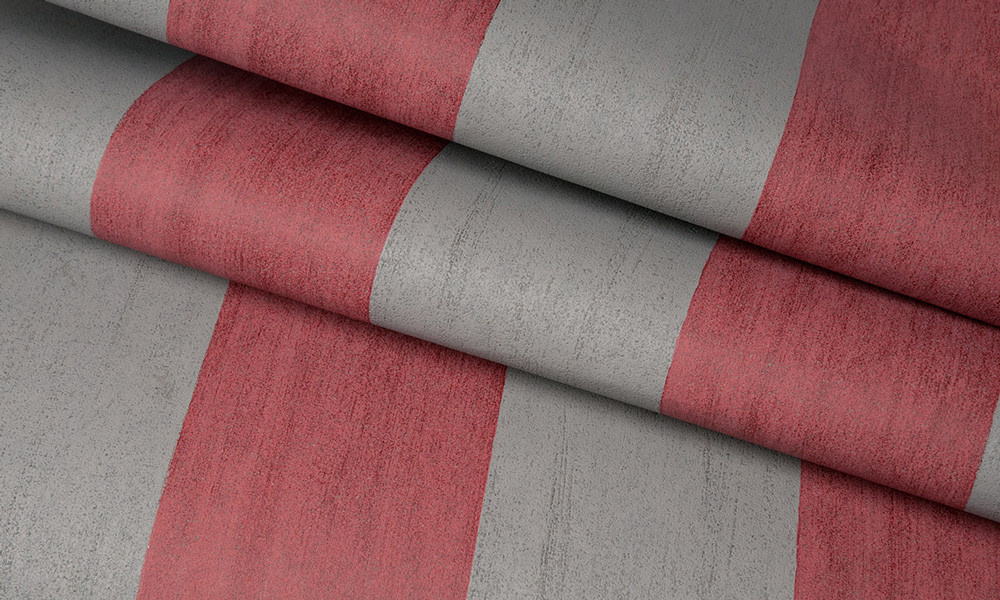 Flamant Wallpaper Stripe Factory Vlies Tapete mit Streifenmuster in Rot und Grau - Bild 1